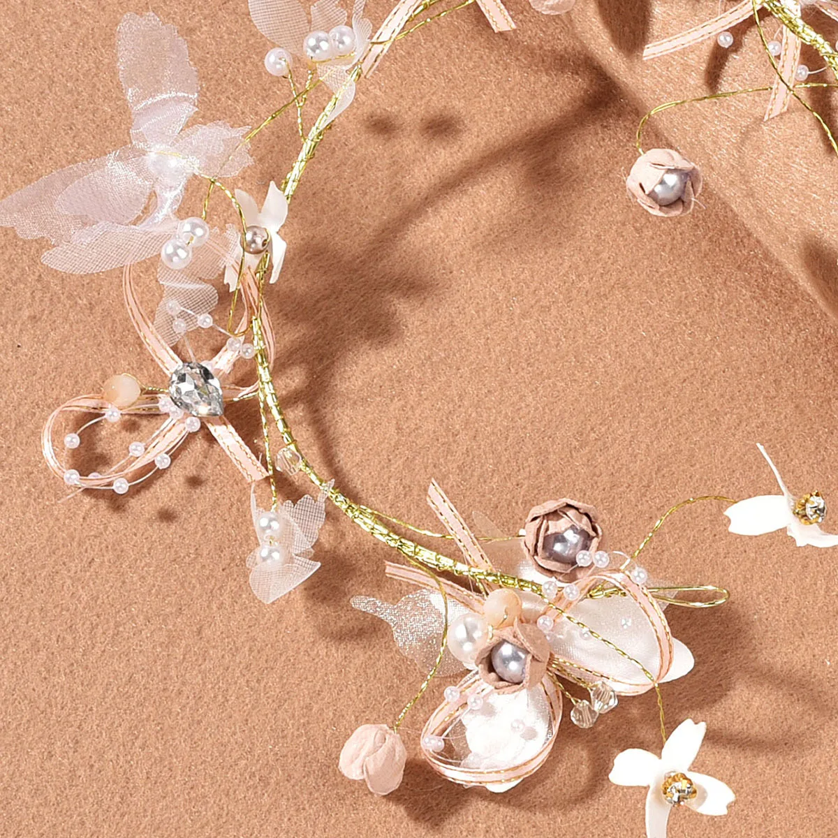 

ACRDDK Fashion Hair AccessoriesFlower Hairbands For Women Elegant Faux Pearl Hairbands Wedding Bridal Haigh Qulity Hair Hoop