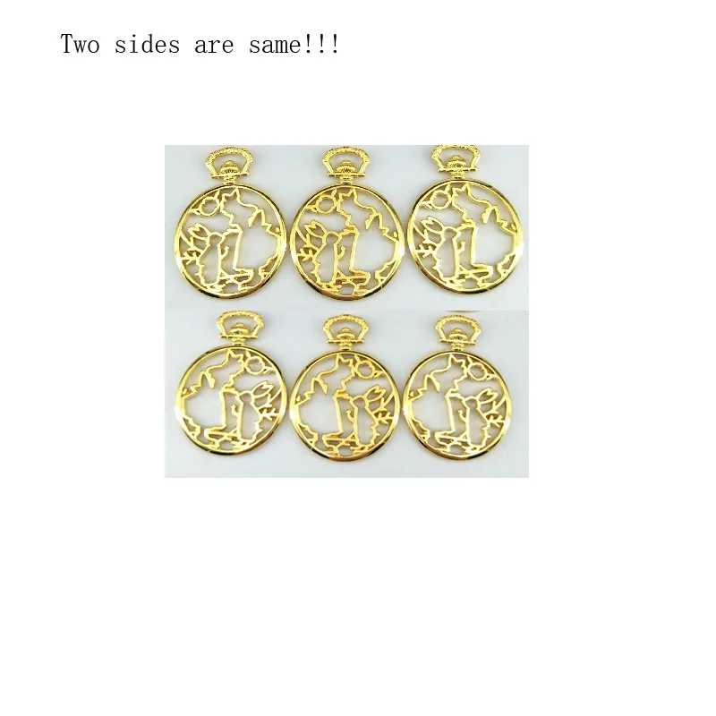 5 шт./лот красивая девочка в шляпе ювелирное изделие подвеска оправе Золотое