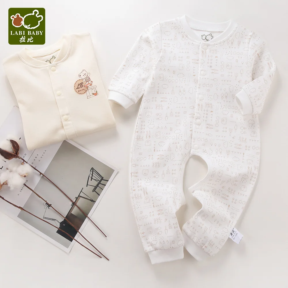 2 шт./партия Детский комбинезон с длинными рукавами для новорожденных костюм
