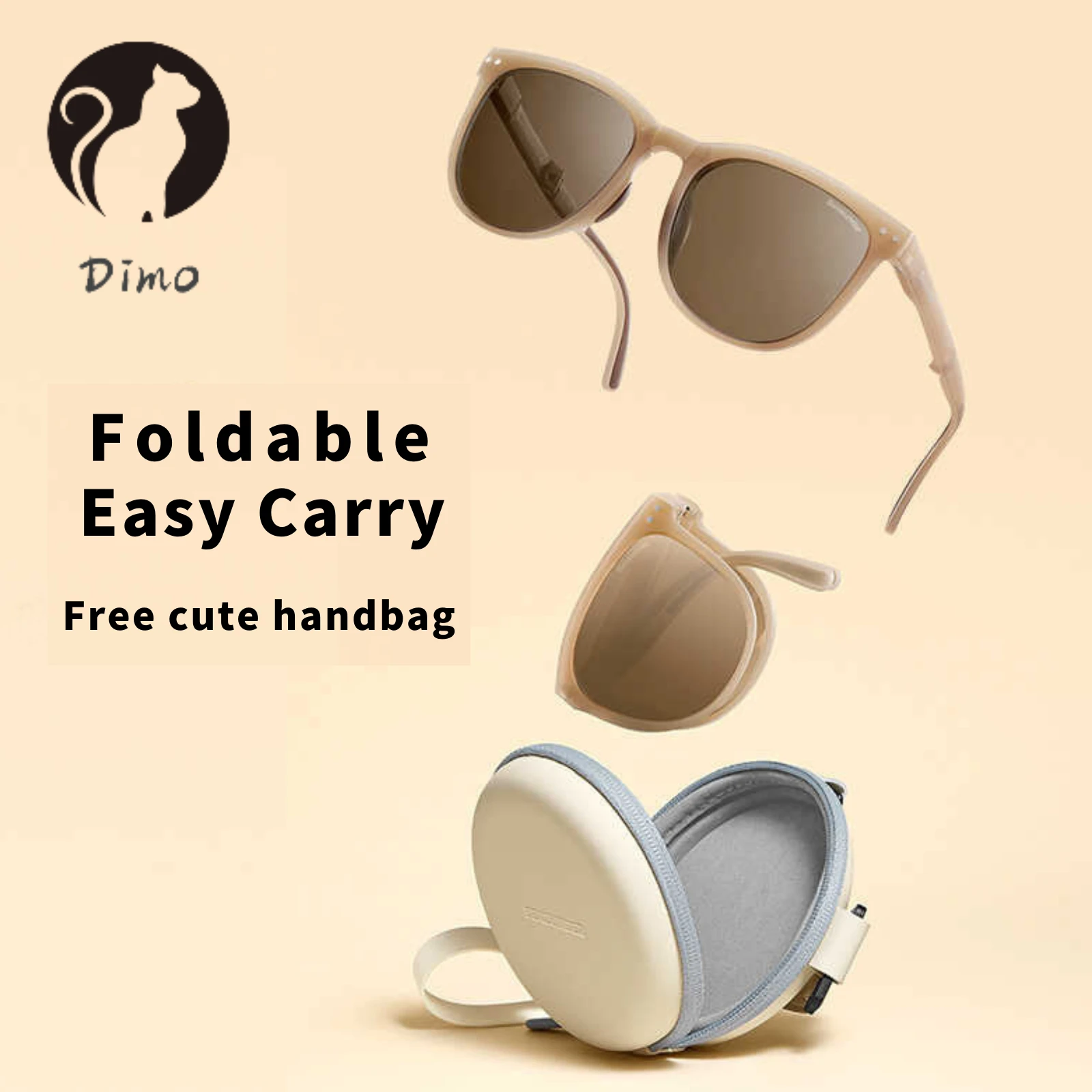 

Folding Air Cushion Sunglasses Folding Sunglasses Women's Anti-ultraviolet Sunscreen UV400 Portable Sunglasses