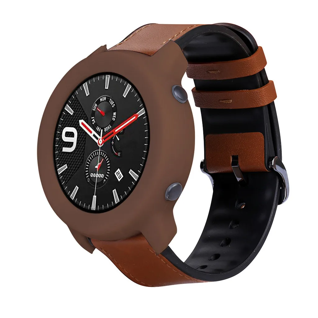 Для Huami AMAZFIT GTR 47 мм мягкий полный чехол оболочка силиконовая рамка защитные Смарт часы носимые Аксессуары#810