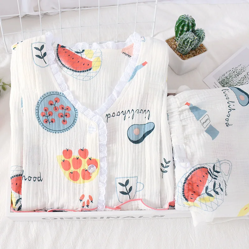 Сезон весна лето Тонкая марля Домашний сервис Послеродовой хлопок Zoubu Костюмы