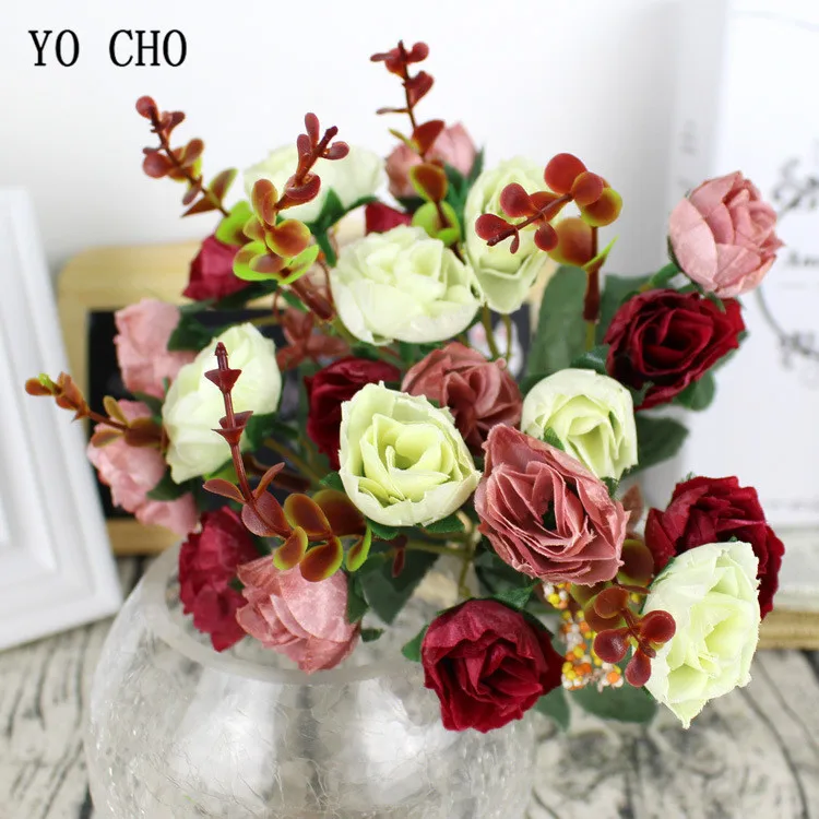 

YO CHO Искусственные шелковые розы