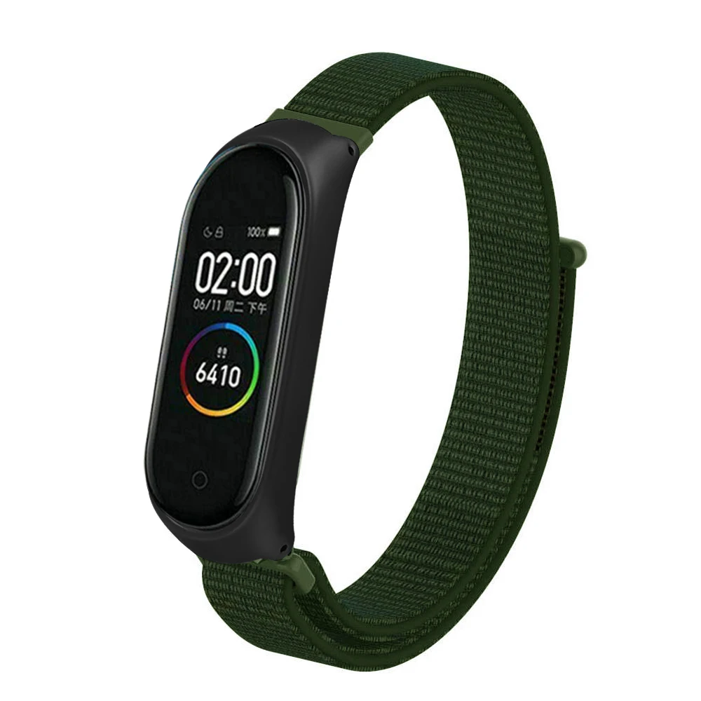 Смарт-браслет на запястье, ремешок для часов Xiaomi mi 3 4 mi Band 4 3, нейлоновый браслет, ремешок из нержавеющей стали