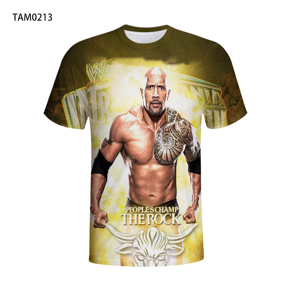 WWE 2021 летняя популярная мужская и женская футболка с 3D принтом уличная мода