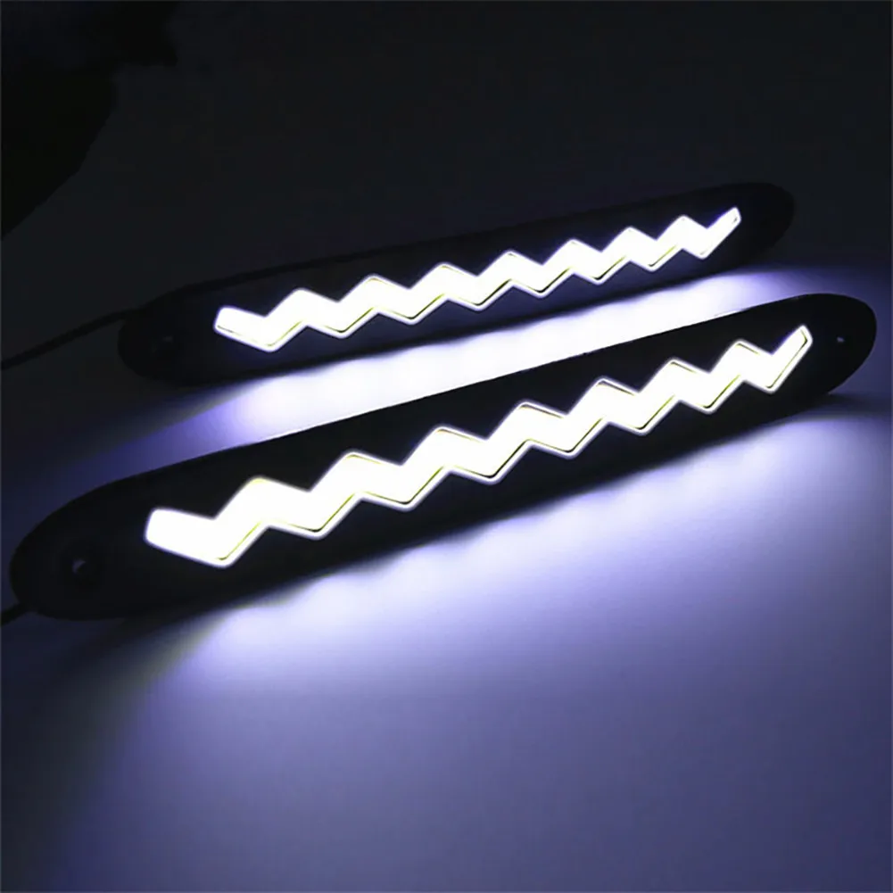 

Light Daytime Running Lights White 12V 26cm 2Pcs 6000K COB Car Driving LED