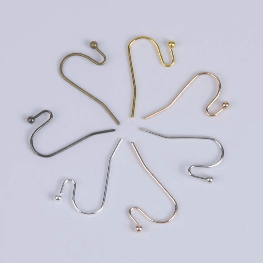 

100Pcs/Lot 21*12mm Diy Ear Wire Earrings Earwire Findings Accessories Earring Clasps Hooks For Jewelry Making Supplies
