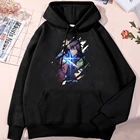 Толстовка мужская с капюшоном, японская кофта с длинным рукавом, с О-образным вырезом, пуловер в стиле хип-хоп, свободная одежда в стиле Харадзюку, рассекающий демонов