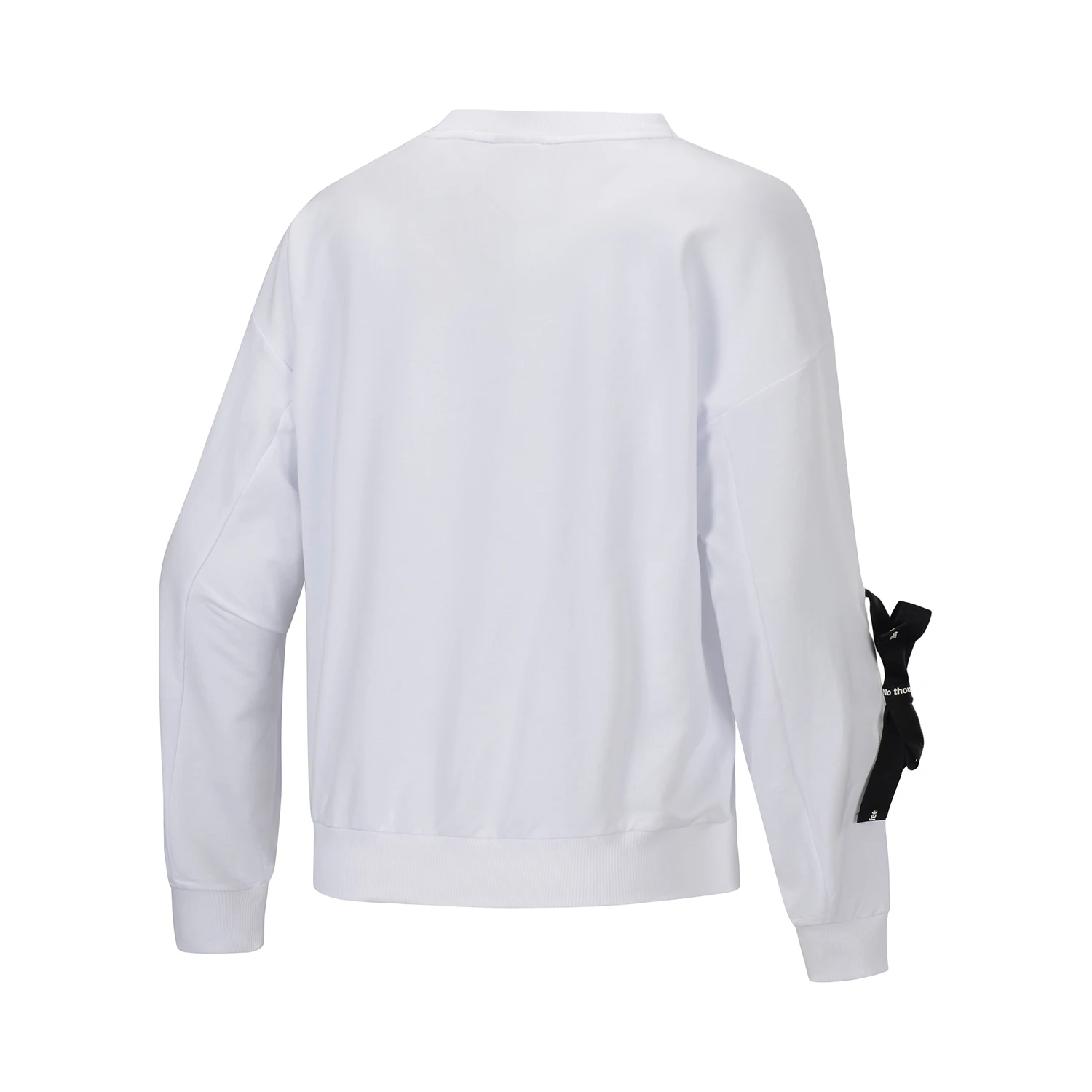 Женский спортивный свитер Li Ning AWDP332 CJAS19 однотонный Белый свободного покроя из 100%