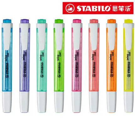 8 pcs mixed color 8 шт. Stabilo 275 Swingcool косой головкой нетоксичные экологические чернила флуоресцентная ручка, маркер - Цвет: 8 pcs mixed color