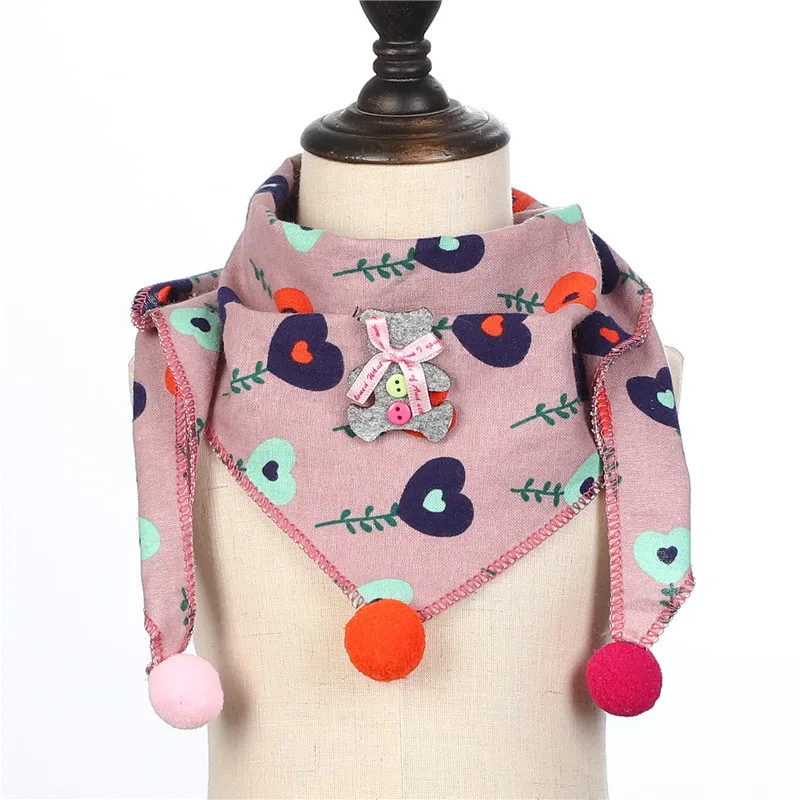 Шарф детский хлопковый в горошек на осень/зиму |