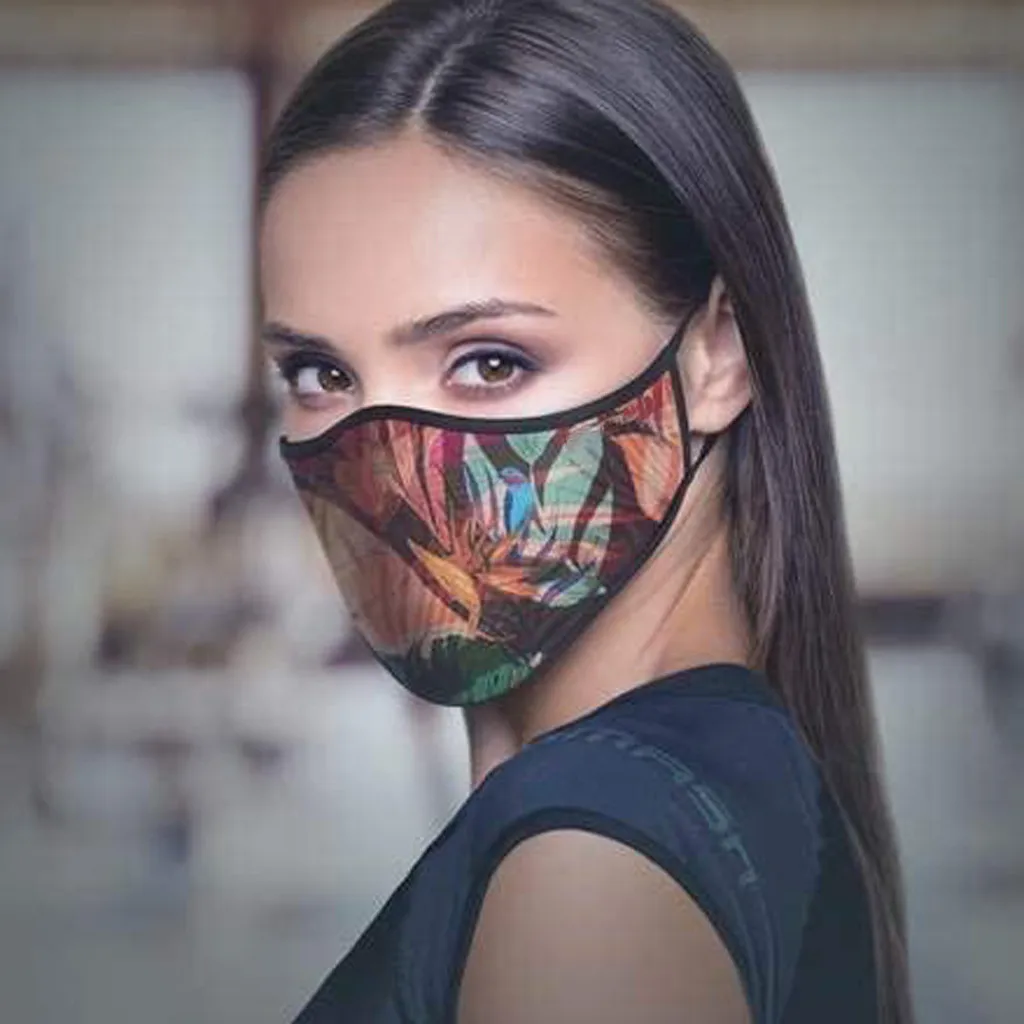 Маска для лица с принтом черепа многоразовая дышащая моющаяся | Безопасность и