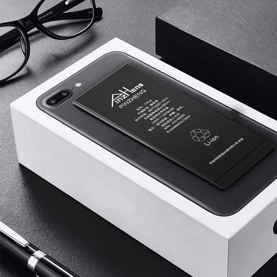 Аккумулятор PINZHENG для iPhone 5S, 7, 8 Plus, реальная емкость, сменные батареи для iPhone 5S, 7, 8 Plus