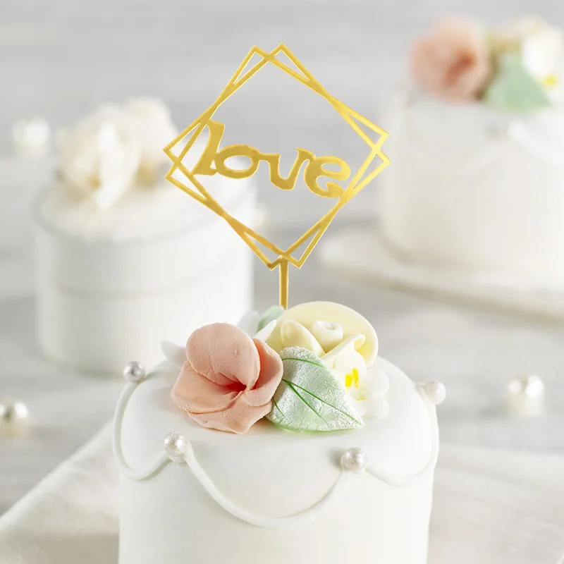 1 шт. блестящие золотые буквы оформления тортов на свадьбу день рождения | Дом и