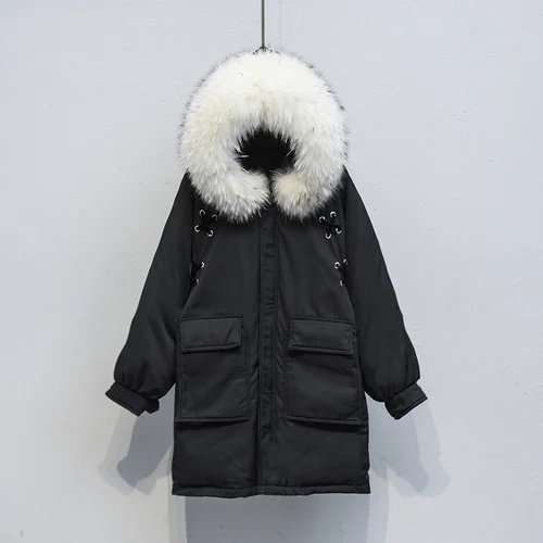 Женская куртка на белом утином пуху зимнее пальто с капюшоном Женские куртки в