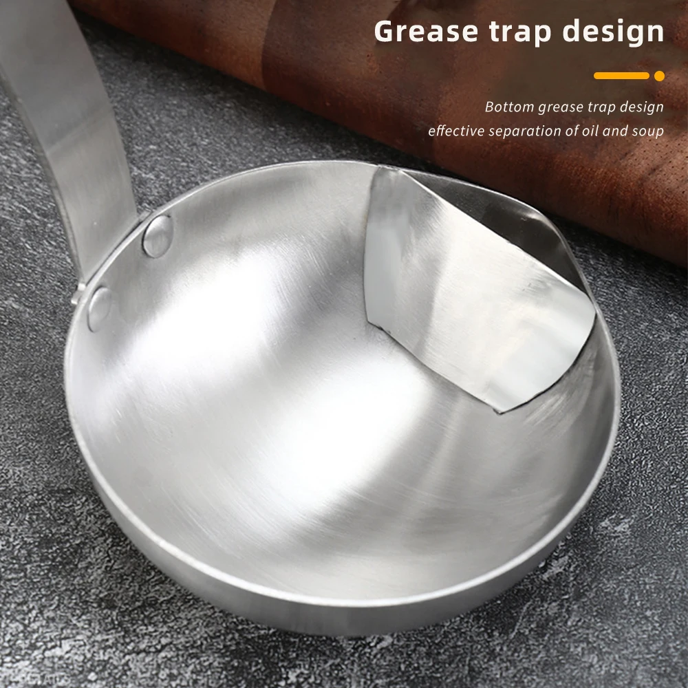 

Kitchen Accessories Gadgets Stainless Steel Scoop Filter Grease Spoon Colander Spoon Soup Oil Separation Cooking Colander Tools