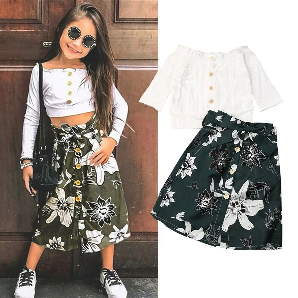 Новинка 2019 года Лидер продаж Модный укороченный топ для маленьких девочек