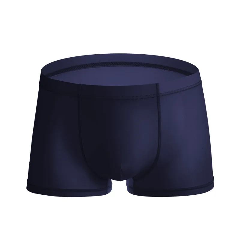 

Ice Silk Plus Size Men Underwear Seamless Transparent Solid Boxer Shorts Ultra Thin Breathable Panties Underpants Cueca Hombre