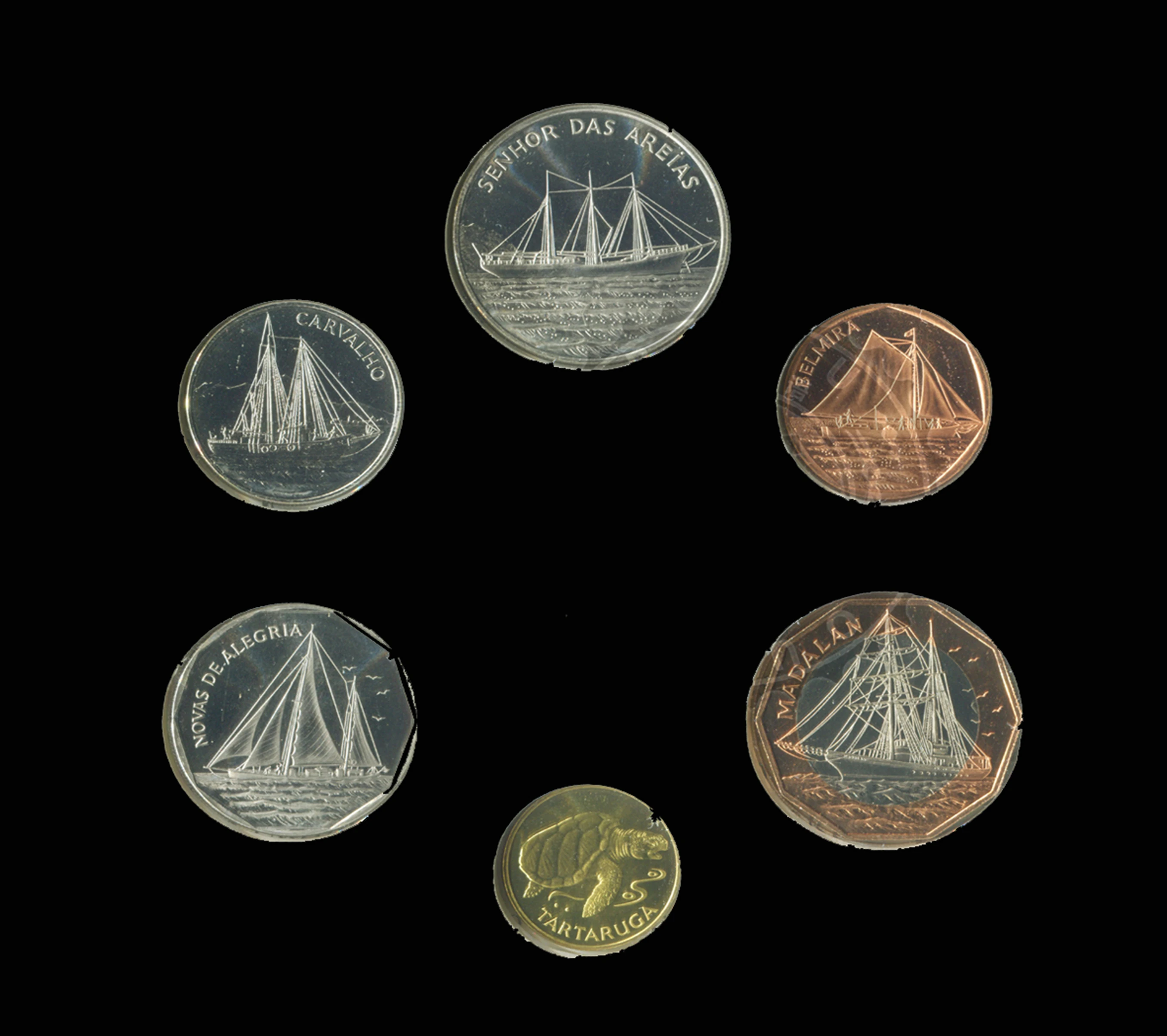 Set 6Pcs Cape verde Island Coins Africa Original Coin Good Condition for Collection New |