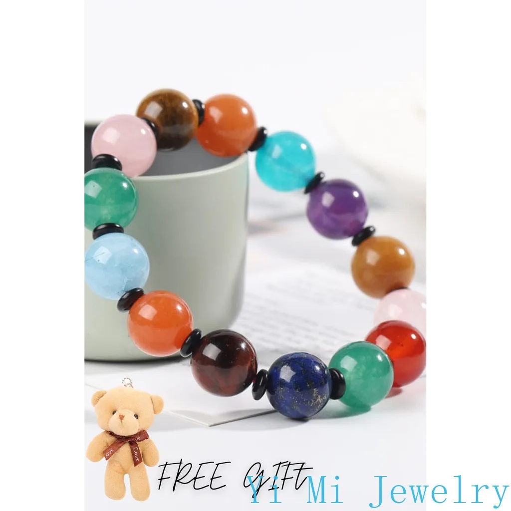 Morandi тень натуральный кристалл нефрит унисекс браслет Pandora очаровательные