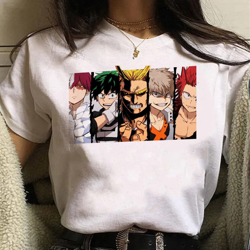 Футболка женская с принтом Моя геройская Академия милая рубашка коротким