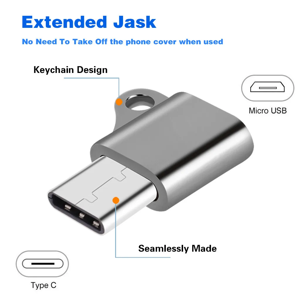Otg Micro Usb к Type C кабель адаптер c конвертер для Samsung S9 S8 Oneplus Xiaomi Huawei быстрое зарядное