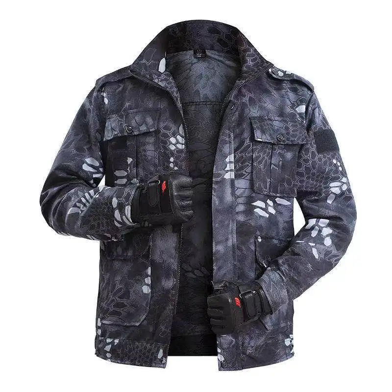 

Mini 2021 fashion new black reckless pattern camouflage suit army fan training uniform CS equipment spring and summer thin