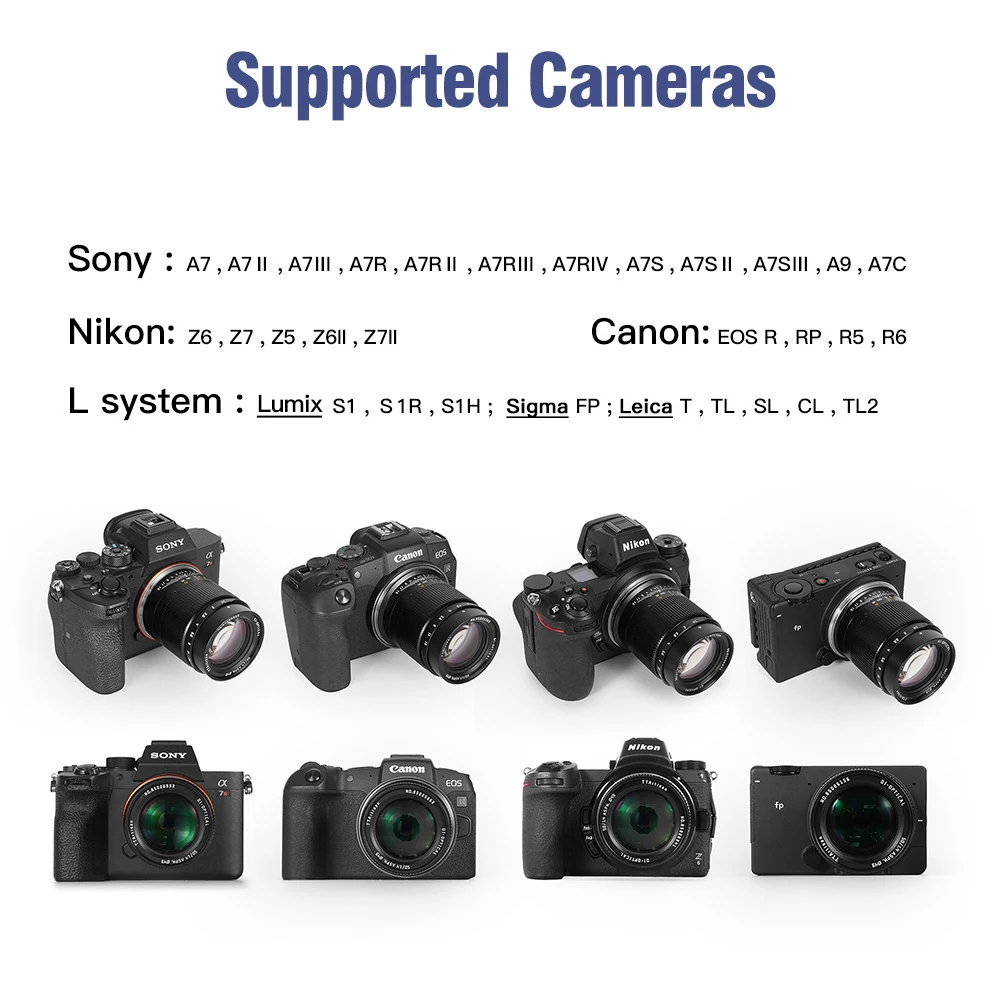 TTArtisan 50mm F1.4 ASPH Full Frame Manual Focus Lens for Sony E /Nikon Z /Canon R /Sigma Leica Panasonic L Mount Cameras | Электроника