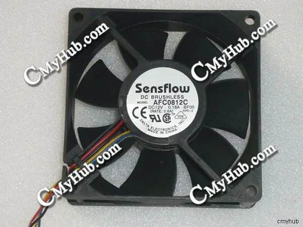 Для Sensfiow BRUSHLESS AFC0812C BF00 CPC-2 DC12V 0.16A 8025 8 см 80 мм 80x80x25 4-контактный Cooiing вентилятор |