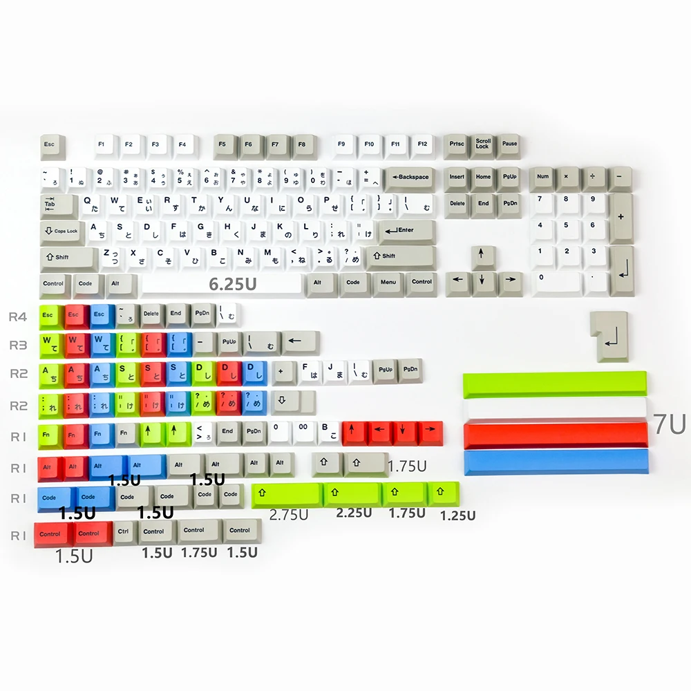 165Key Cherry Profile Keycaps For Cherry Mx Gateron Kailh Box TTC Switch Mechanical Keyboard 60 80 Japanese Colorful PBT Key Cap