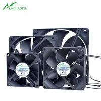 anchaopu ec brushless cooling fan ac 110v 120v 220v 240v ball bearing 2 wires 60mm 70mm 80mm 92mm 120mm 140mm size optional