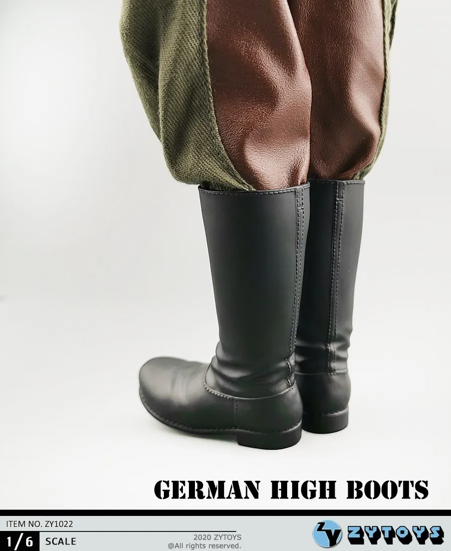 

ZYTOYS ZY1022 1/6 World War II men's shoes German high boots riding boots soldier model