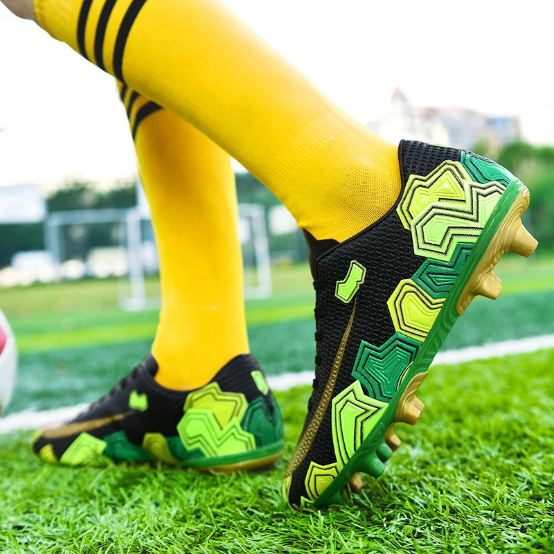 R.xjian футбольная обувь FG Мужская футбольные бутсы тренировочные высокие