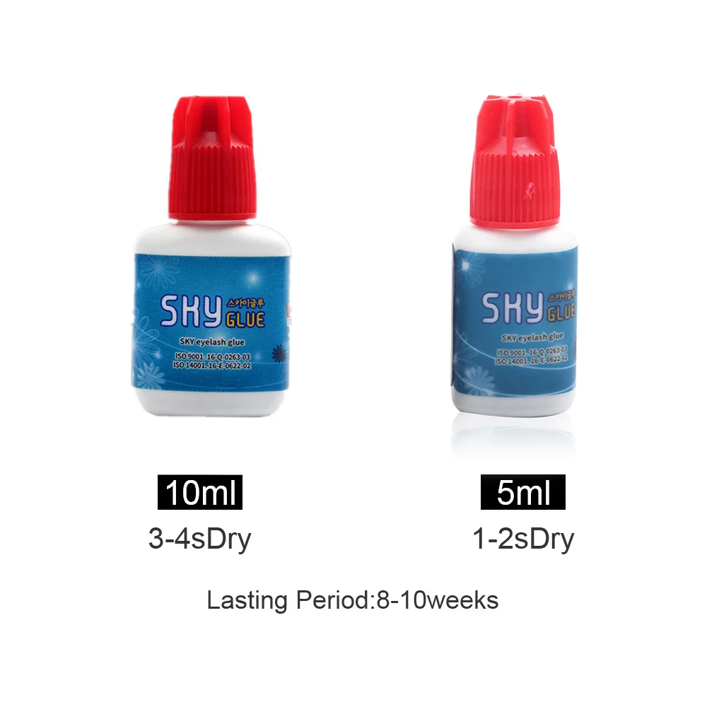 1 бутылка корейское небо клей для наращивания ресниц S + красная крышка 2s сухое