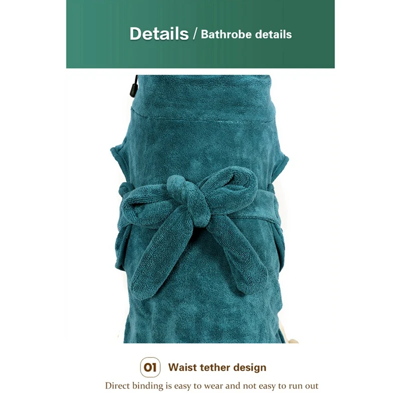 

HOTPet Towel Dog Bathrobe Super Absorbent Pet Drying Towel Microfiber Dog Bath Towels Quick-Drying Cat Bath Towel Pet Cloak