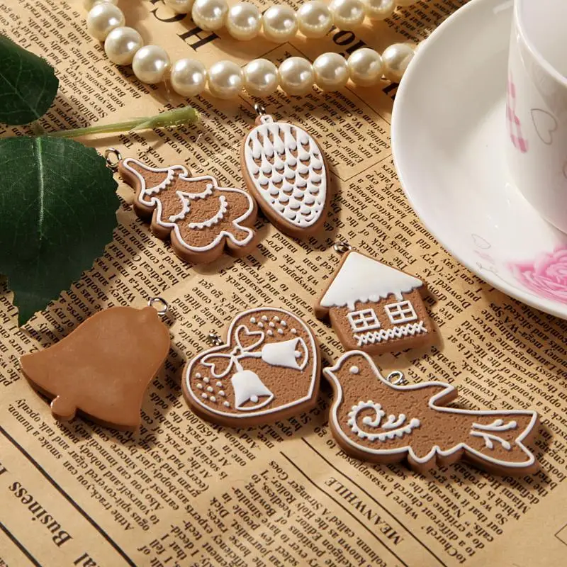 11 шт. Рождественская Снежинка Полимерная глина подвеска елка подвесное