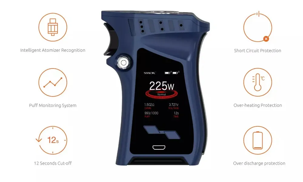 SMOK электронная сигарета Mag Комплект 225 Вт коробка мод Vape комплект E кальян испаритель FV12 Prince POD бак Coilelektronik sigara Nord S019