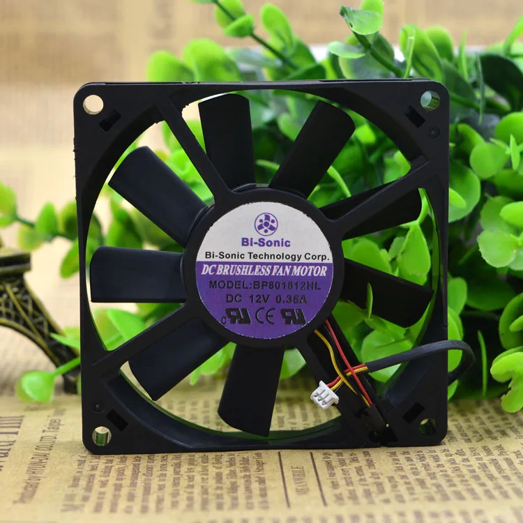 

Новый оригинальный BP801512HL 12В 0.35A 8 см 8015 3-проводной вентилятор