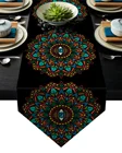 Современные цветочные скатерти Мандала геометрический узор глаза настольная дорожка для свадьбы отеля вечерние скатерти для дома