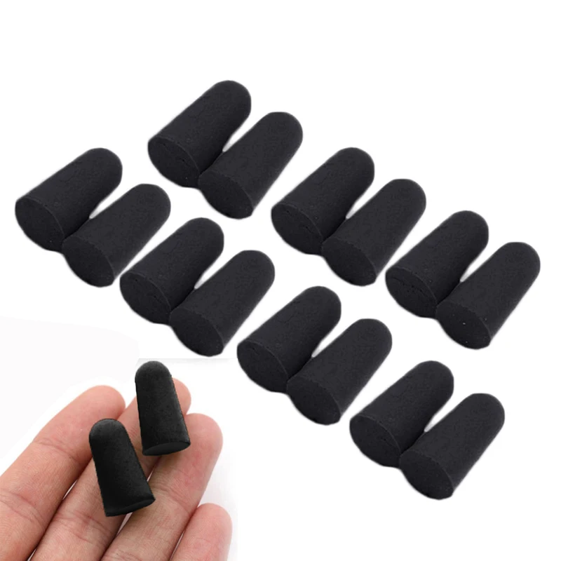 

1/2/5/10 Pairs Noise Prevention Earplugs Travel Sleep Noise Reduction For Swimming Soft Tapered PU Sponge/Foam Ear Plugs