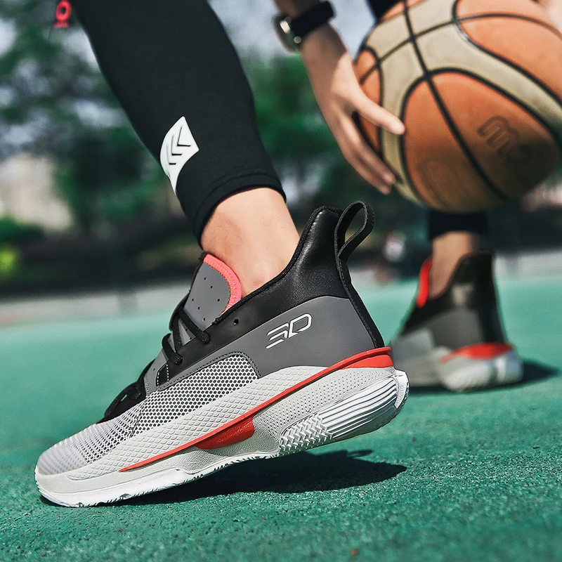 

New Cool Basketball Shoes for Couples Medium Cut Men And Women Basketball Sneakers Anti Slip Outdoor Spore Shoes Boy