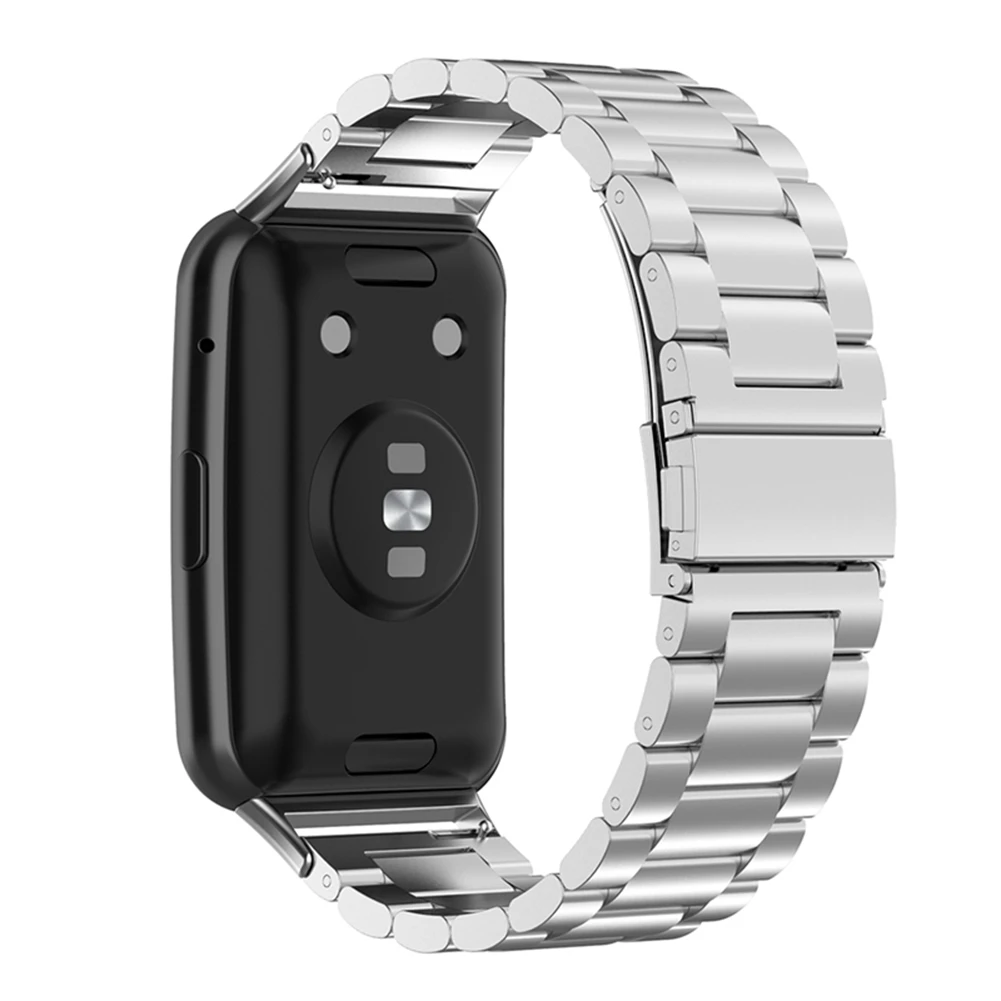 

Suitable for Huawei Watch Fit Smart Watch with Three Stainless Steel Straps, with Tools (Silver)