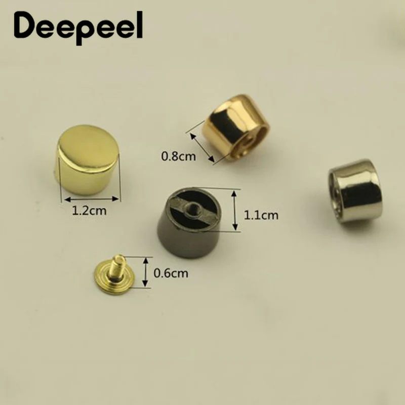 Deepeel 12x11x8 мм с круглым носком заклепками винт сумки декоративные кнопки шпильки