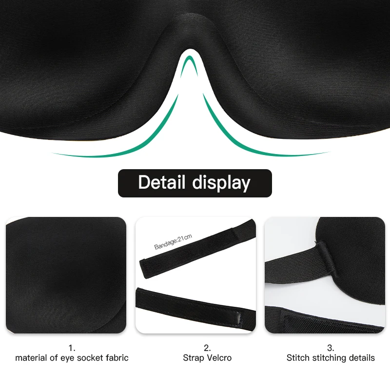 

3D Upgraded Sleep Mask Total Blackout Eyeshade Sleeping Aid For Travel Rest Blindfold Soft Sleeping Eye Mask Women Men Eyepatch