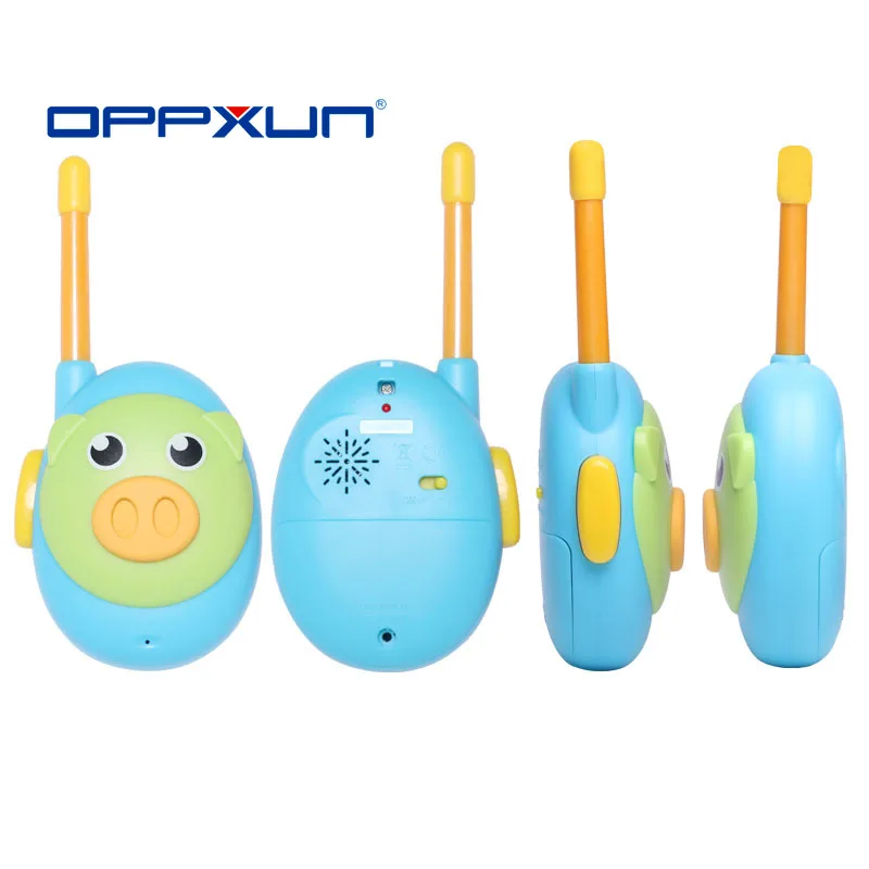 2021 Hot Sale OPPXUN walkie talkie 2pcs children's Radio cartoon cute two color birthday Christmas gift toys birthday gift