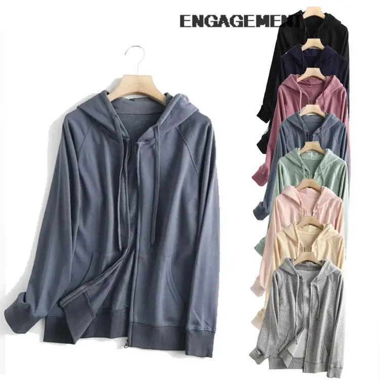 

ENGAGEMENT hoodies zipper cardigan sweater autumn Women loose winter tops teens plus size Za 2021 Trafaluc