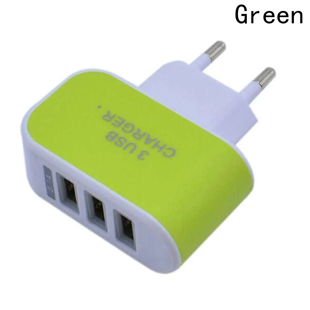 Лучший Простой тройной USB-порт для ЕС телефона планшета 5 В 3 А новый стильный