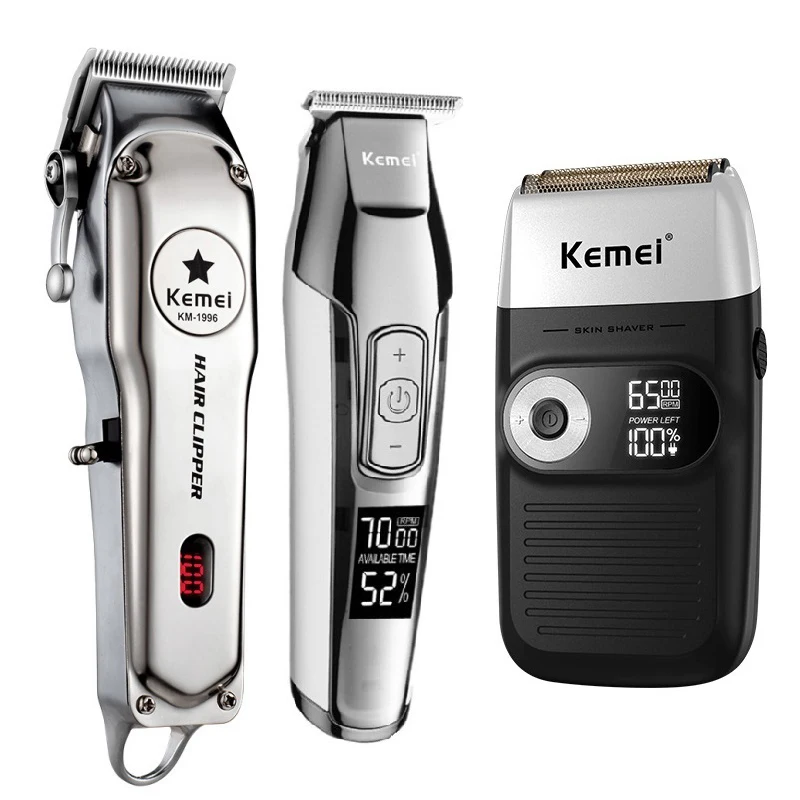 

Kemei Electric Shaver for Men Twin Blade Reciprocating Cordless Razor Hair Beard USB Rechargeable Shaving Machine Barber Trimmer