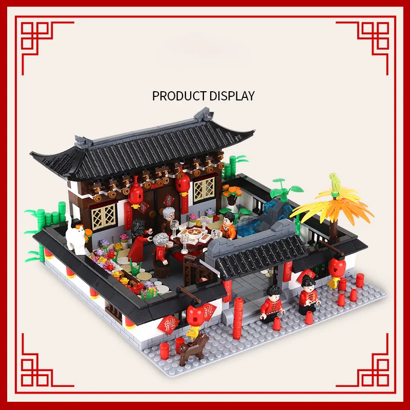 Новинка 5312 года архитектура в китайском стиле 1437 шт. маленькие блоки