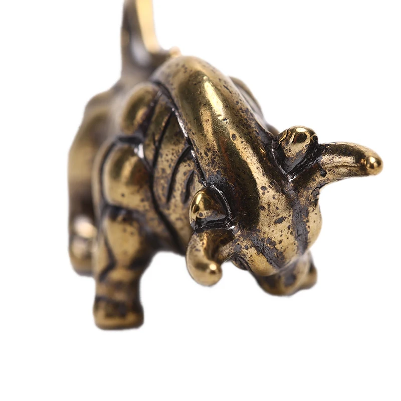 Ручной работы Твердый латунный Bull EDC брелок подвеска для ключей на молнии